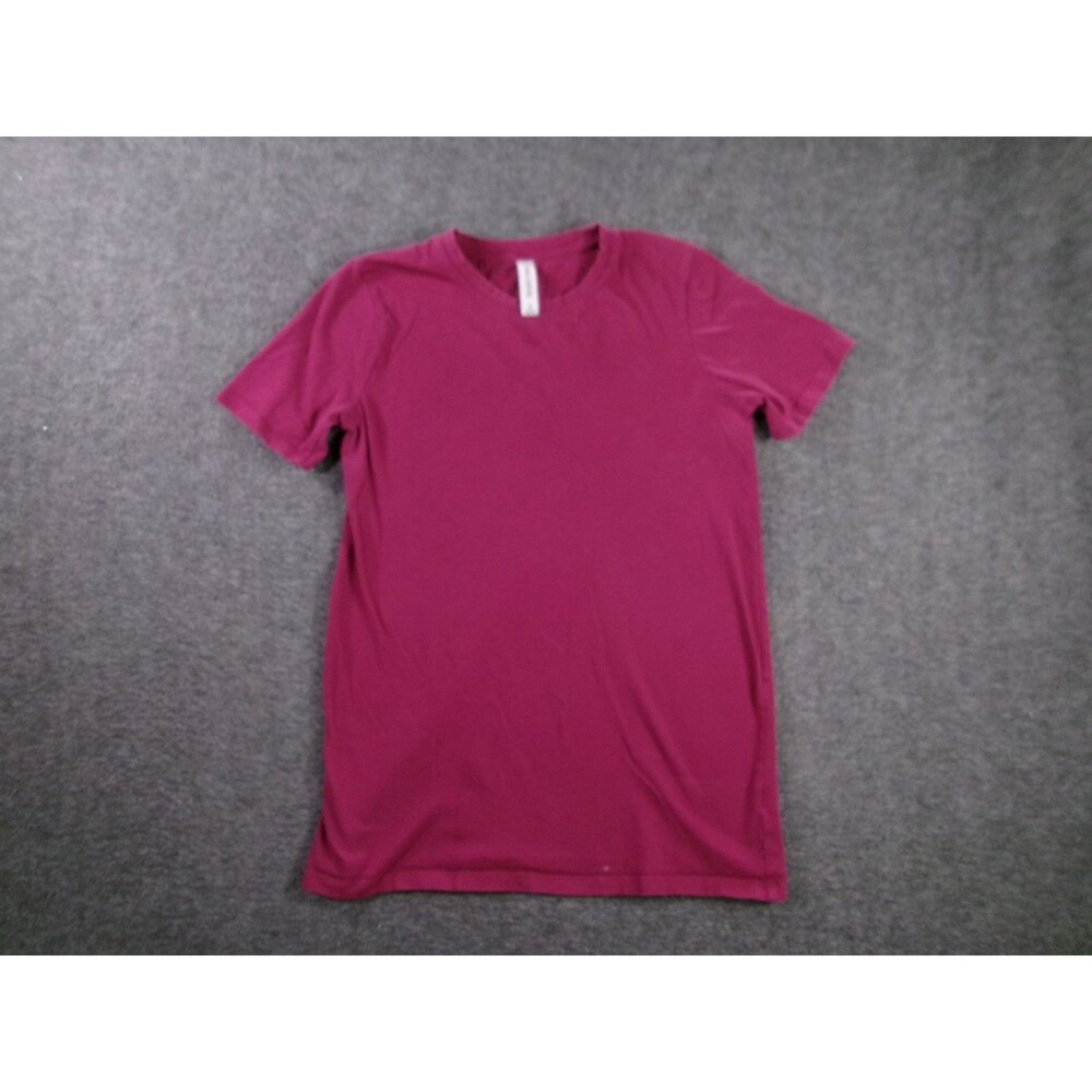 Zenana Outfitters Shirt Womens M Burgundy Short Sleeve Crewneck Stretch Cotton